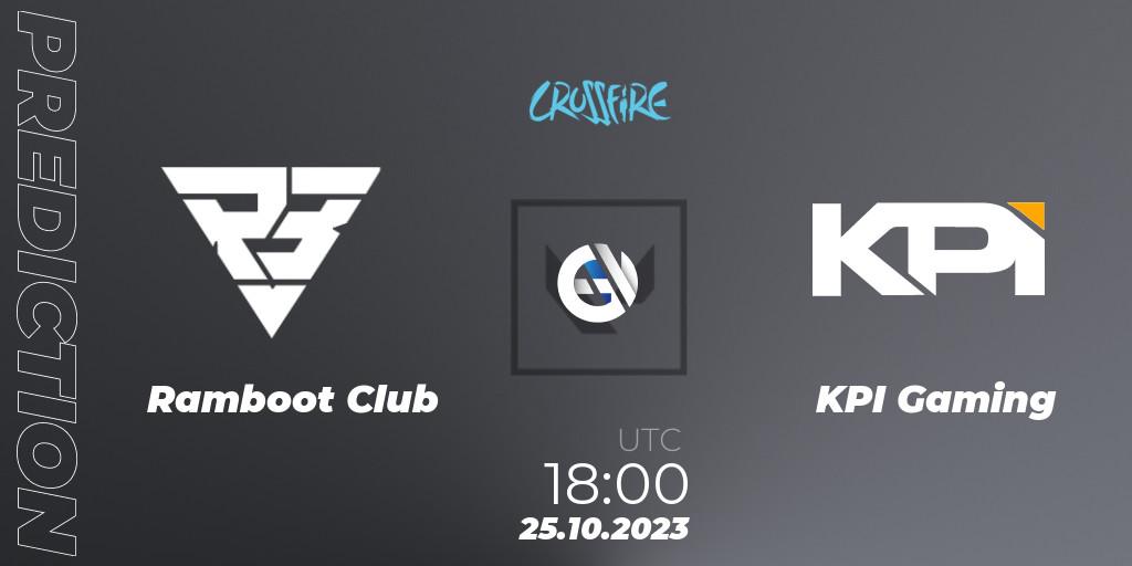Pronósticos Ramboot Club - KPI Gaming. 25.10.2023 at 18:00. LVP - Crossfire Cup 2023: Contenders #2 - VALORANT