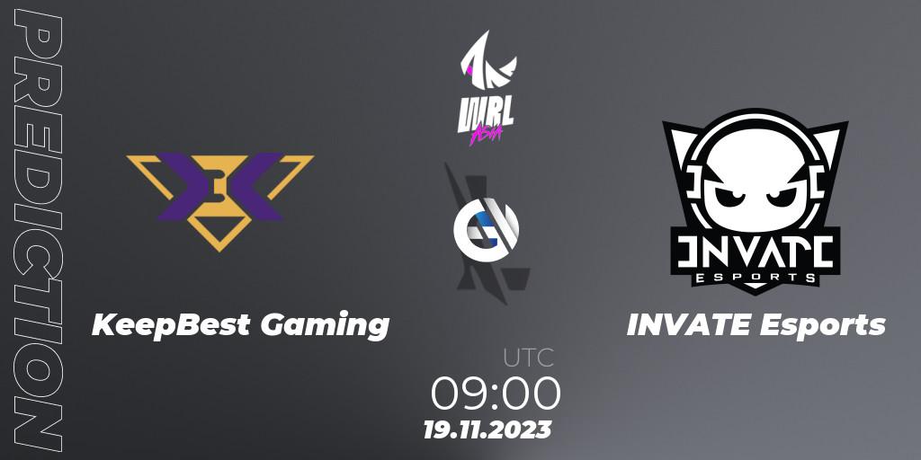 Pronósticos KeepBest Gaming - INVATE Esports. 19.11.23. WRL Asia 2023 - Season 2 - Regular Season - Wild Rift