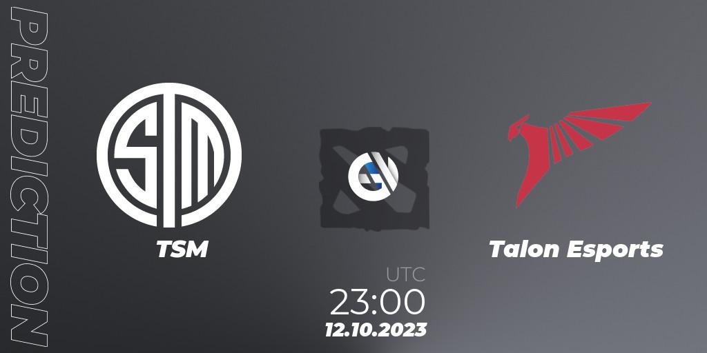Pronósticos TSM - Talon Esports. 13.10.23. The International 2023 - Group Stage - Dota 2