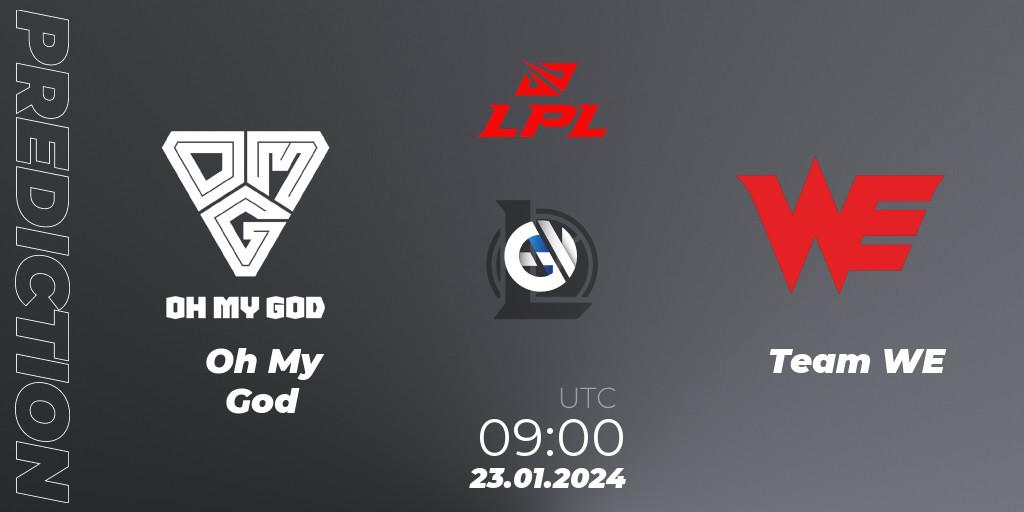 Pronósticos Oh My God - Team WE. 23.01.24. LPL Spring 2024 - Group Stage - LoL