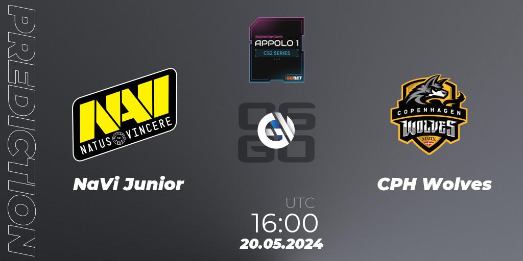 Pronósticos NaVi Junior - CPH Wolves. 20.05.2024 at 16:00. Appolo1 Series: Phase 2 - Counter-Strike (CS2)