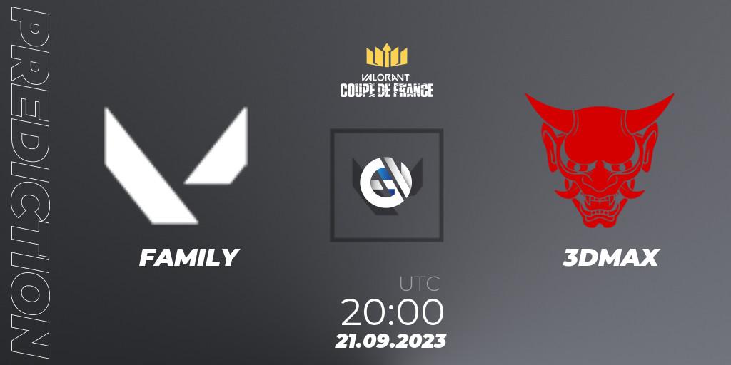 Pronósticos FAMILY - 3DMAX. 21.09.23. VCL France: Revolution - Coupe De France 2023 - VALORANT