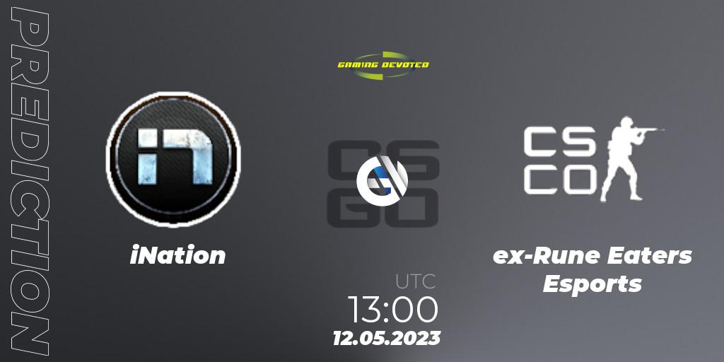 Pronósticos iNation - ex-Rune Eaters Esports. 12.05.2023 at 13:00. Gaming Devoted Become The Best: Series #1 - Counter-Strike (CS2)