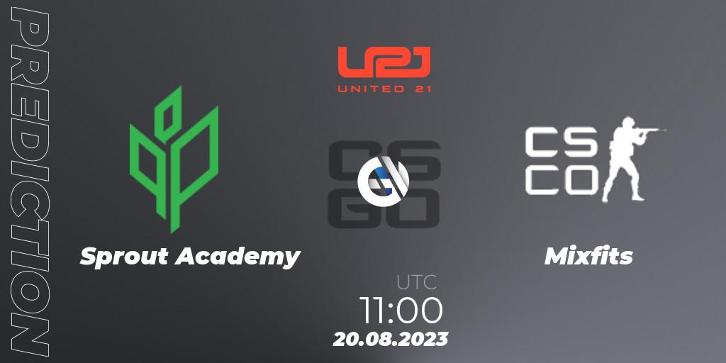 Pronósticos Sprout Academy - Mixfits. 20.08.2023 at 11:00. United21 Season 5 - Counter-Strike (CS2)