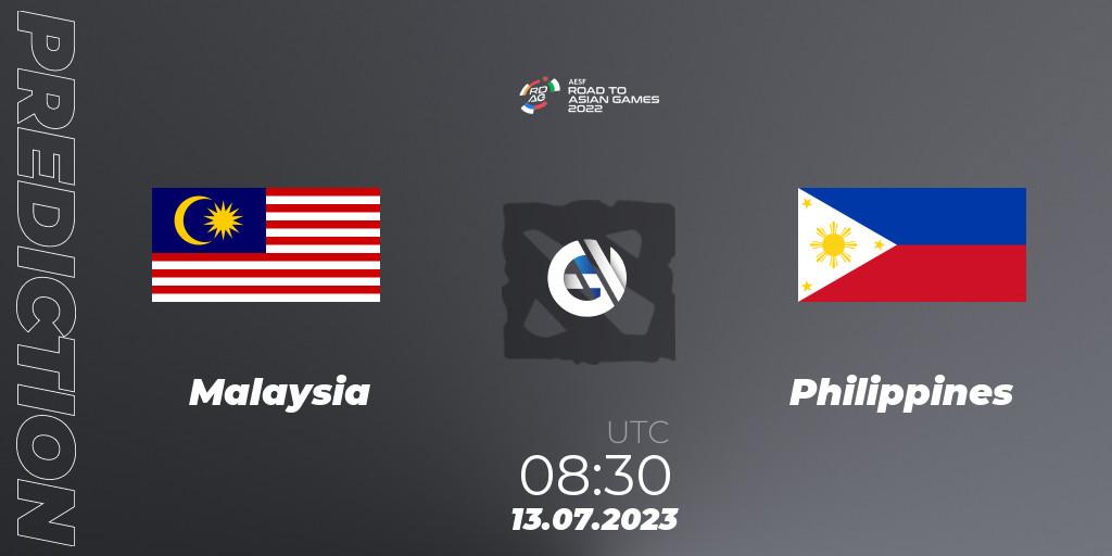 Pronósticos Malaysia - Philippines. 13.07.2023 at 08:46. 2022 AESF Road to Asian Games - Southeast Asia - Dota 2