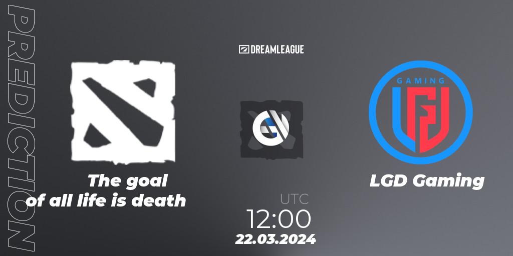 Pronósticos The goal of all life is death - LGD Gaming. 22.03.24. DreamLeague Season 23: China Closed Qualifier - Dota 2