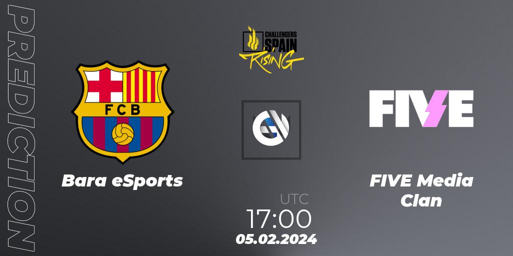 Pronósticos Barça eSports - FIVE Media Clan. 05.02.24. VALORANT Challengers 2024 Spain: Rising Split 1 - VALORANT