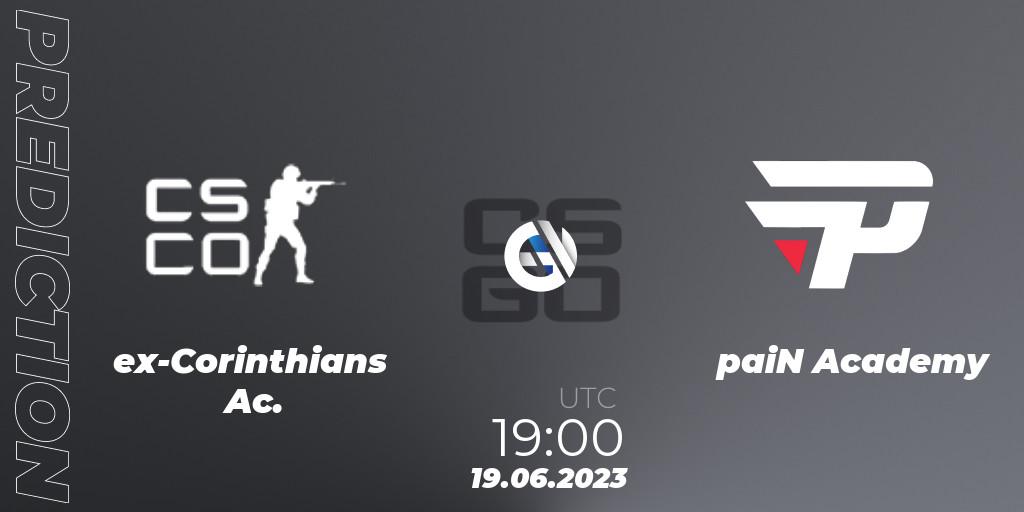 Pronósticos ex-Corinthians Ac. - paiN Academy. 19.06.23. Gamers Club Liga Série A: June 2023 - CS2 (CS:GO)