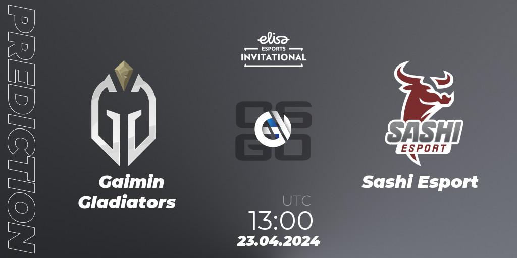 Pronósticos Gaimin Gladiators - Sashi Esport. 23.04.24. Elisa Invitational Spring 2024 - CS2 (CS:GO)