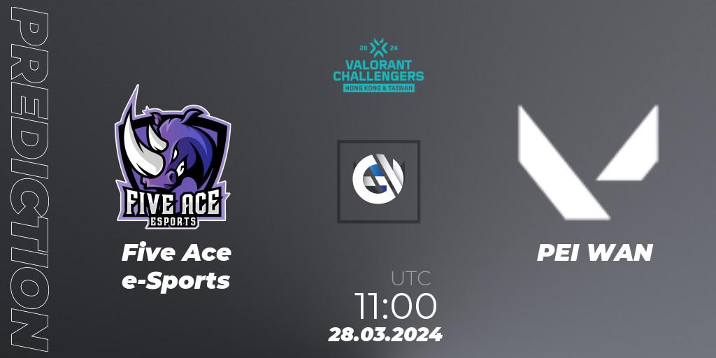 Pronósticos Five Ace e-Sports - PEI WAN. 28.03.2024 at 11:00. VALORANT Challengers Hong Kong and Taiwan 2024: Split 1 - VALORANT