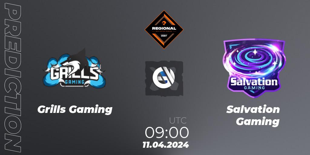 Pronósticos Grills Gaming - Salvation Gaming. 11.04.2024 at 09:00. RES Regional Series: SEA #2 - Dota 2