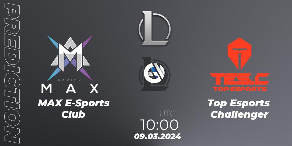 Pronósticos MAX E-Sports Club - Top Esports Challenger. 09.03.24. LDL 2024 - Stage 1 - LoL