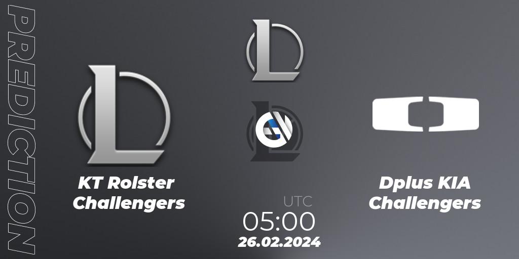 Pronósticos KT Rolster Challengers - Dplus KIA Challengers. 26.02.24. LCK Challengers League 2024 Spring - Group Stage - LoL