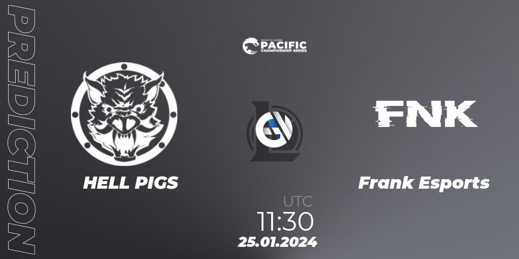 Pronósticos HELL PIGS - Frank Esports. 25.01.2024 at 11:30. PCS Spring 2024 - LoL