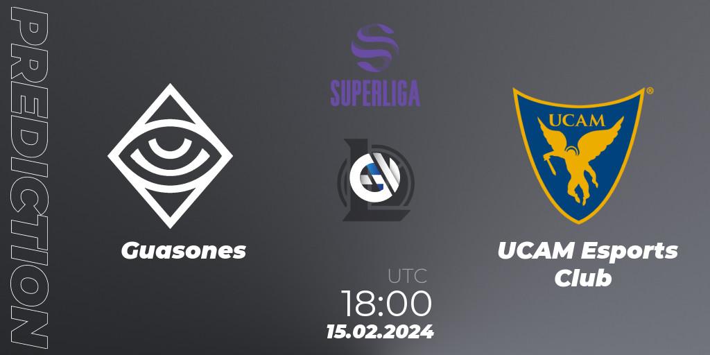 Pronósticos Guasones - UCAM Esports Club. 15.02.24. Superliga Spring 2024 - Group Stage - LoL