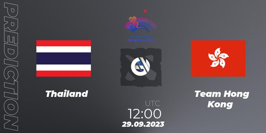 Pronósticos Thailand - Team Hong Kong. 29.09.2023 at 12:00. 2022 Asian Games - Dota 2
