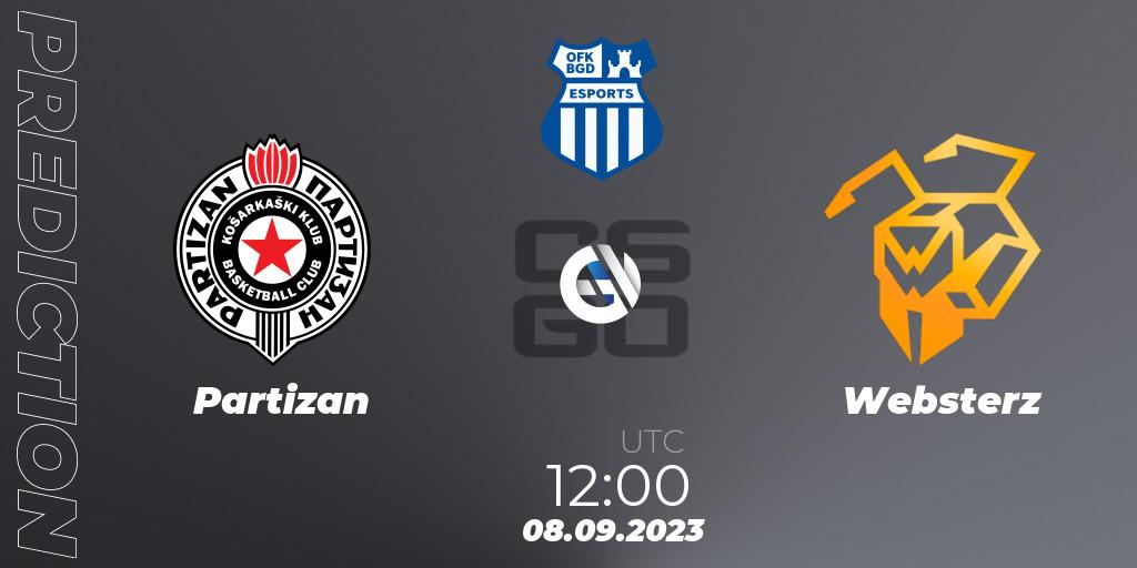 Pronósticos Partizan - Websterz. 08.09.23. OFK BGD Esports Series #1 - CS2 (CS:GO)