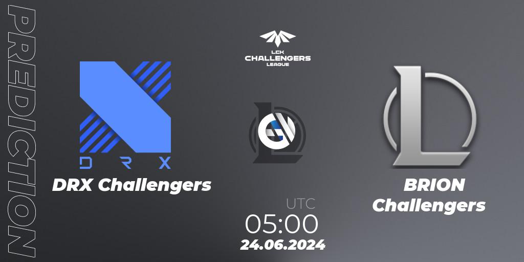 Pronósticos DRX Challengers - BRION Challengers. 24.06.2024 at 05:00. LCK Challengers League 2024 Summer - Group Stage - LoL