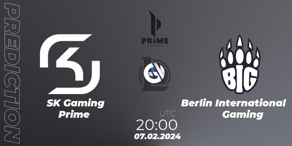 Pronósticos SK Gaming Prime - Berlin International Gaming. 07.02.24. Prime League Spring 2024 - Group Stage - LoL