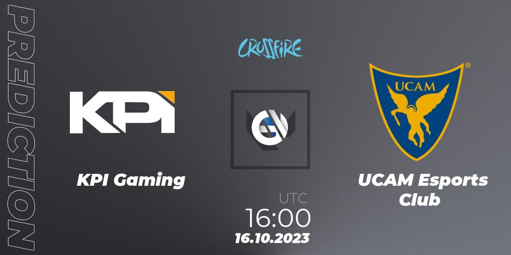 Pronósticos KPI Gaming - UCAM Esports Club. 16.10.2023 at 16:00. LVP - Crossfire Cup 2023: Contenders #2 - VALORANT