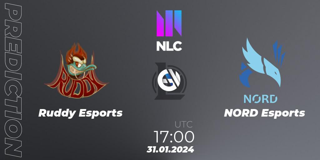 Pronósticos Ruddy Esports - NORD Esports. 31.01.2024 at 17:00. NLC 1st Division Spring 2024 - LoL