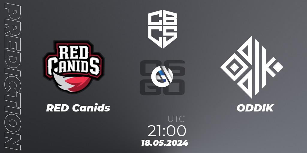 Pronósticos RED Canids - ODDIK. 18.05.2024 at 21:00. CBCS Season 4 - Counter-Strike (CS2)