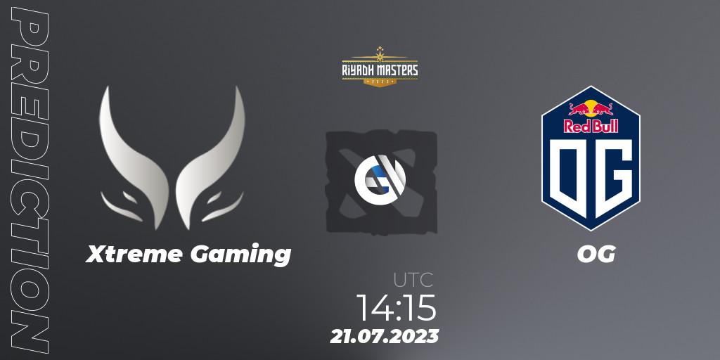 Pronósticos Xtreme Gaming - OG. 21.07.2023 at 14:15. Riyadh Masters 2023 - Group Stage - Dota 2