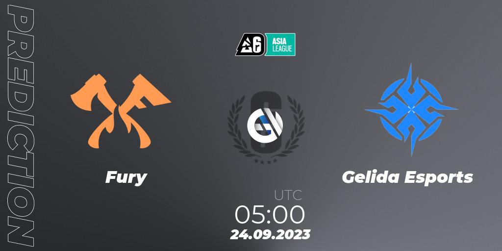 Pronósticos Fury - Gelida Esports. 24.09.2023 at 05:00. SEA League 2023 - Stage 2 - Rainbow Six