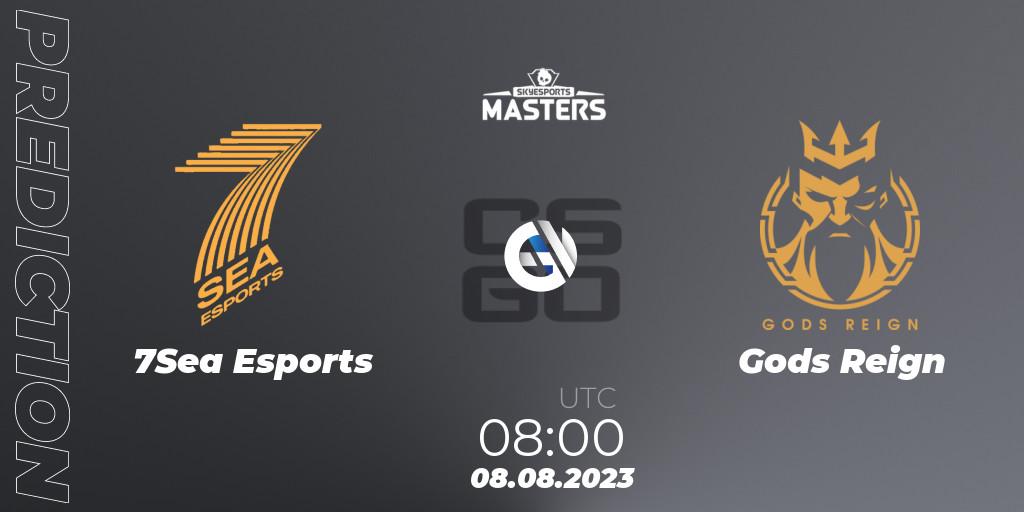 Pronósticos 7Sea Esports - Gods Reign. 08.08.2023 at 08:00. Skyesports Masters 2023: Regular Season - Counter-Strike (CS2)