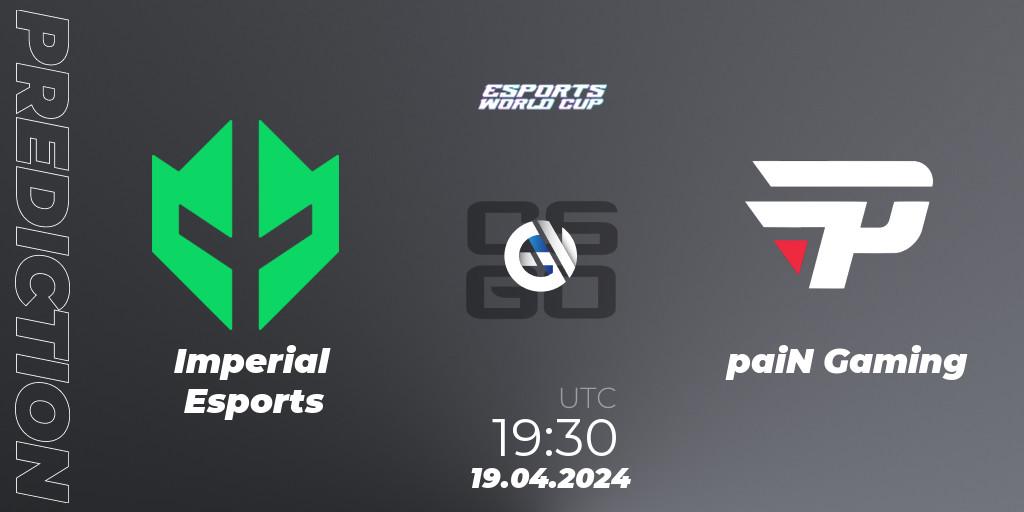 Pronósticos Imperial Esports - paiN Gaming. 19.04.24. Esports World Cup 2024: South American Closed Qualifier - CS2 (CS:GO)