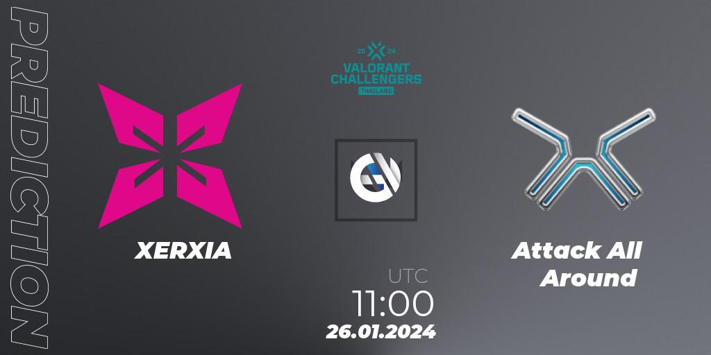 Pronósticos XERXIA - Attack All Around. 26.01.2024 at 11:00. VALORANT Challengers Thailand 2024: Split 1 - VALORANT