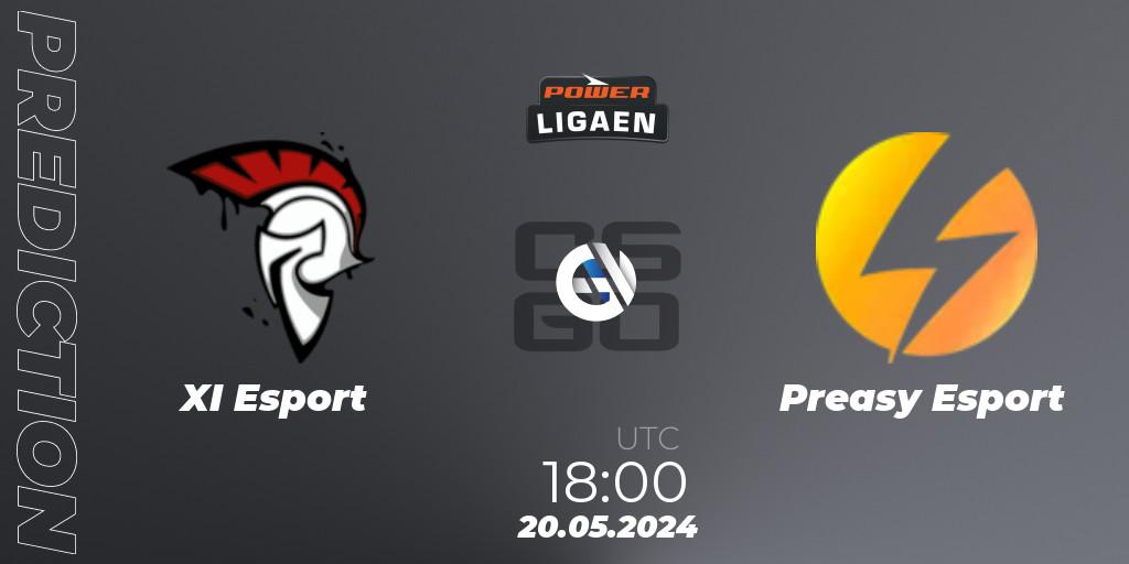 Pronósticos XI Esport - Preasy Esport. 20.05.2024 at 18:00. Dust2.dk Ligaen Season 26 - Counter-Strike (CS2)