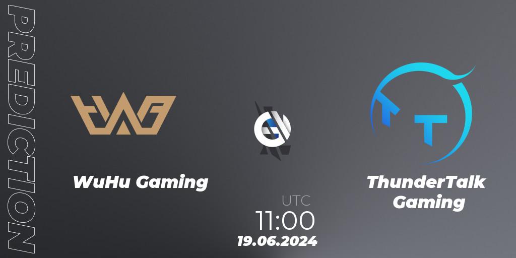 Pronósticos WuHu Gaming - ThunderTalk Gaming. 19.06.2024 at 11:00. Wild Rift Super League Summer 2024 - 5v5 Tournament Group Stage - Wild Rift