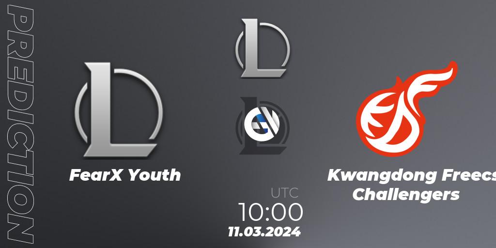 Pronósticos FearX Youth - Kwangdong Freecs Challengers. 11.03.24. LCK Challengers League 2024 Spring - Group Stage - LoL