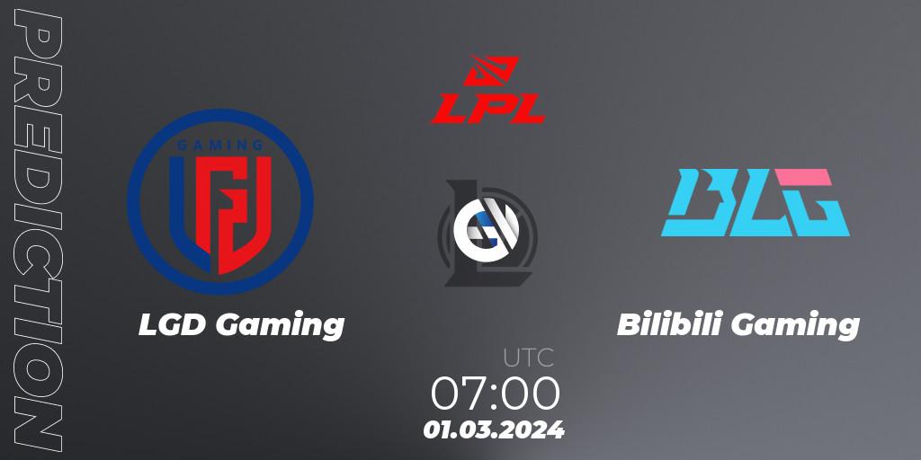 Pronósticos LGD Gaming - Bilibili Gaming. 01.03.24. LPL Spring 2024 - Group Stage - LoL