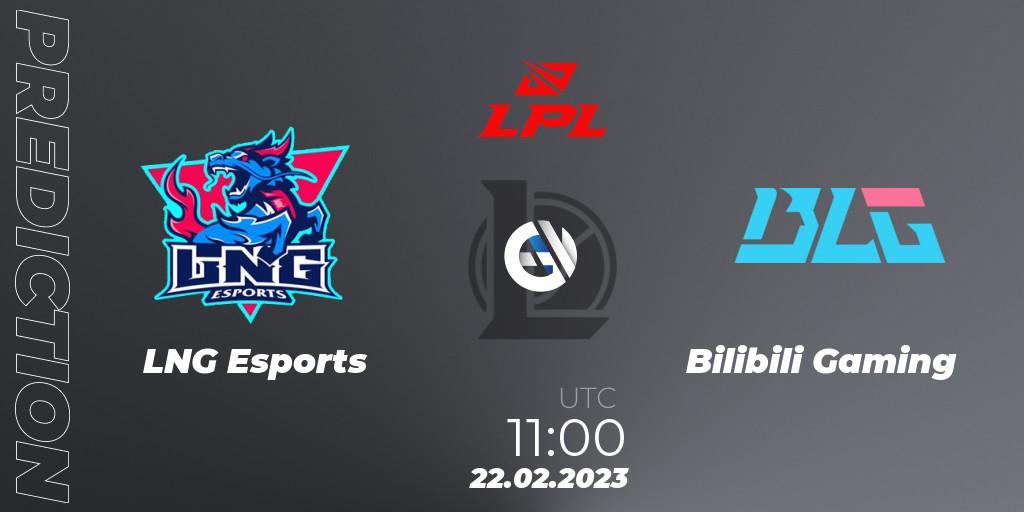 Pronósticos LNG Esports - Bilibili Gaming. 22.02.23. LPL Spring 2023 - Group Stage - LoL