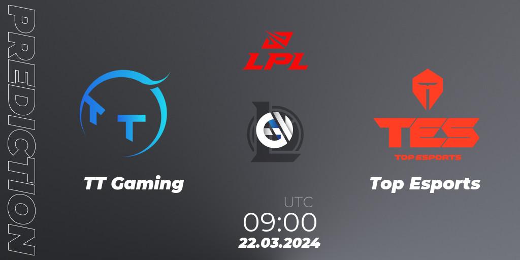 Pronósticos TT Gaming - Top Esports. 22.03.24. LPL Spring 2024 - Group Stage - LoL