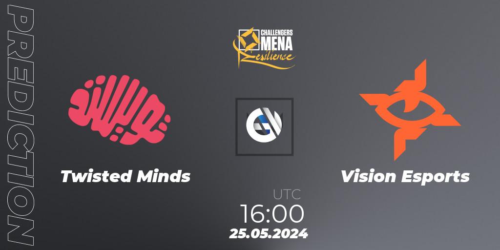 Pronósticos Twisted Minds - Vision Esports. 25.05.2024 at 16:00. VALORANT Challengers 2024 MENA: Resilience Split 2 - GCC and Iraq - VALORANT