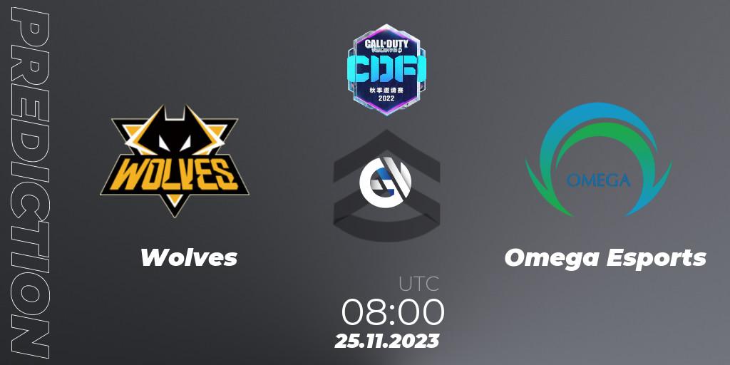 Pronósticos Wolves - Omega Esports. 25.11.2023 at 08:00. CODM Fall Invitational 2023 - Call of Duty
