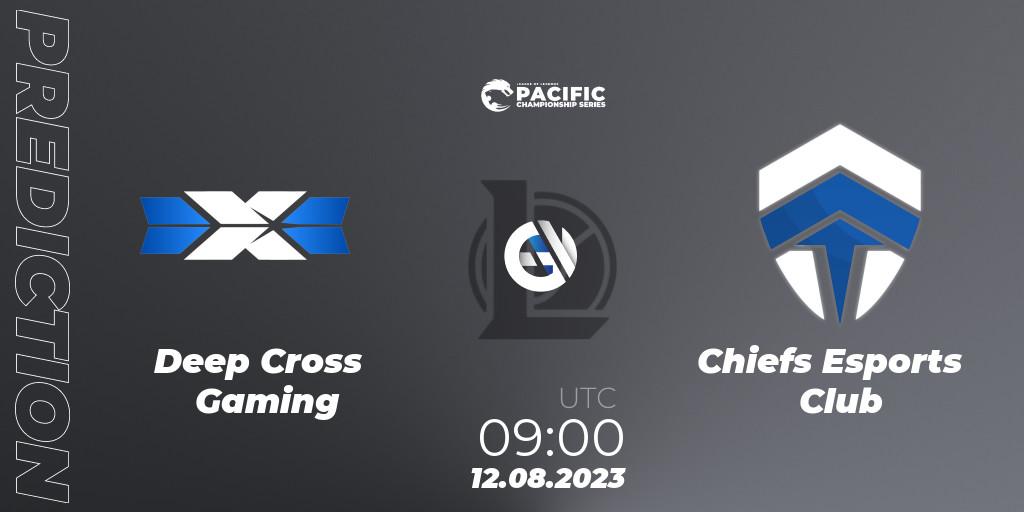 Pronósticos Deep Cross Gaming - Chiefs Esports Club. 12.08.23. PACIFIC Championship series Playoffs - LoL