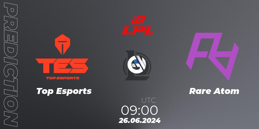 Pronósticos Top Esports - Rare Atom. 26.06.2024 at 09:00. LPL 2024 Summer - Group Stage - LoL