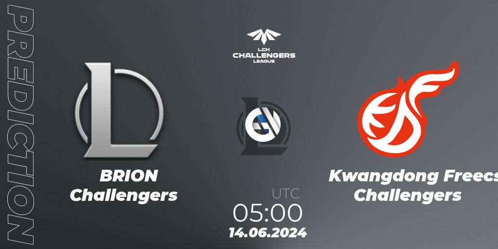 Pronósticos BRION Challengers - Kwangdong Freecs Challengers. 14.06.2024 at 05:00. LCK Challengers League 2024 Summer - Group Stage - LoL