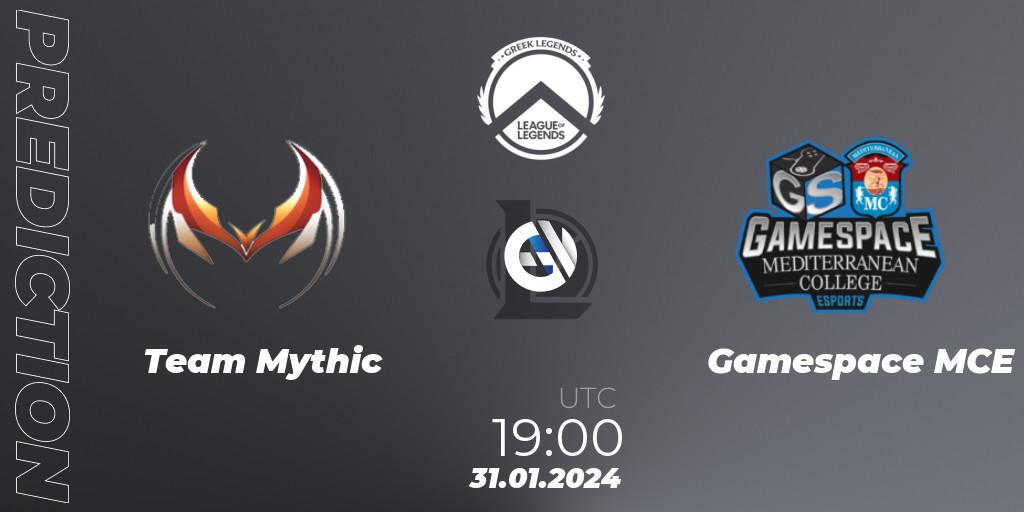 Pronósticos Team Mythic - Gamespace MCE. 31.01.2024 at 19:00. GLL Spring 2024 - LoL
