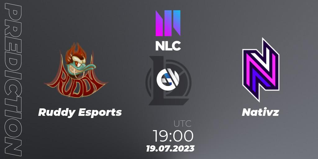 Pronósticos Ruddy Esports - Nativz. 19.07.2023 at 19:00. NLC Summer 2023 - Group Stage - LoL