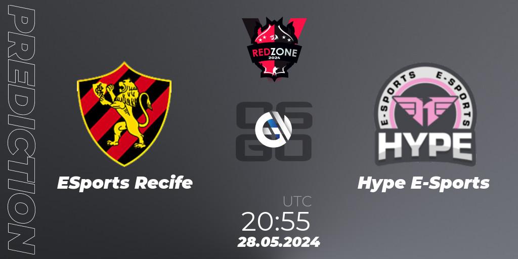 Pronósticos ESports Recife - Hype E-Sports. 28.05.2024 at 21:00. RedZone PRO League 2024 Season 3 - Counter-Strike (CS2)