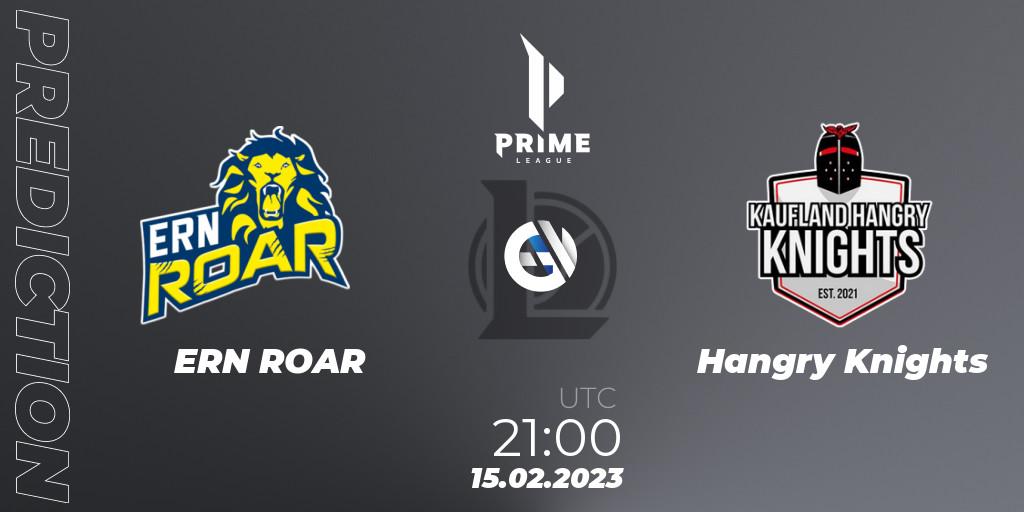 Pronósticos ERN ROAR - Hangry Knights. 15.02.23. Prime League 2nd Division Spring 2023 - Group Stage - LoL