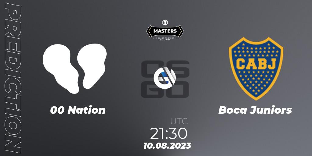 Pronósticos 00 Nation - Boca Juniors. 10.08.23. TG Masters: Fall 2023 - CS2 (CS:GO)