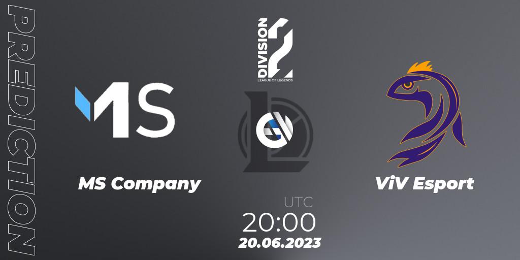 Pronósticos MS Company - ViV Esport. 20.06.2023 at 20:00. LFL Division 2 Summer 2023 - Group Stage - LoL