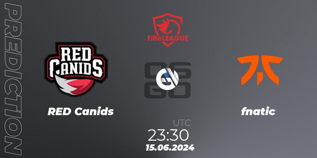 Pronósticos RED Canids - fnatic. 15.06.2024 at 23:30. FiReLEAGUE 2023 Global Finals - Counter-Strike (CS2)