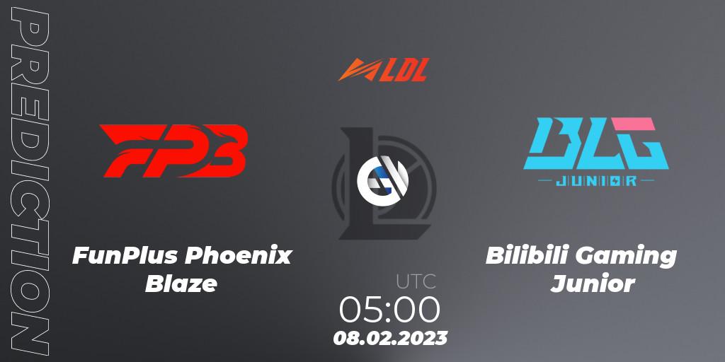 Pronósticos FunPlus Phoenix Blaze - Bilibili Gaming Junior. 08.02.2023 at 05:00. LDL 2023 - Swiss Stage - LoL